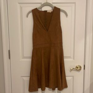 Eight Sixty brown suede dress